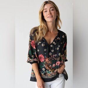 NATURAL LIFE Black Floral Tunic